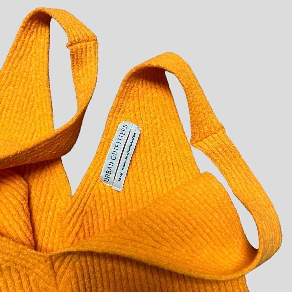 Urban Outfitters Orange Knit Super Cropped Tank Top - Picture 2 of 4
